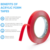 Double Sided Tape Clear, Heavy Duty Tape, Strong and Permanent for Outdoor and Indoor,HPP (0.5in x 16ft)
