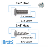 HPP License Plate Stainless Steel Screws Compatible with Volkswagen Models