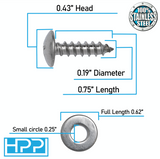 HPP License Plate Stainless Steel Screws Compatible with Subaru Models