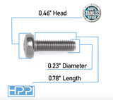 HPP License Plate Stainless Steel Srews Compatible with Toyota Models